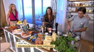 Kändissyskonen Benjamin och Bianca Wahlgren Ingrosso lagar italienskt - Nyhetsmorgon (TV4)