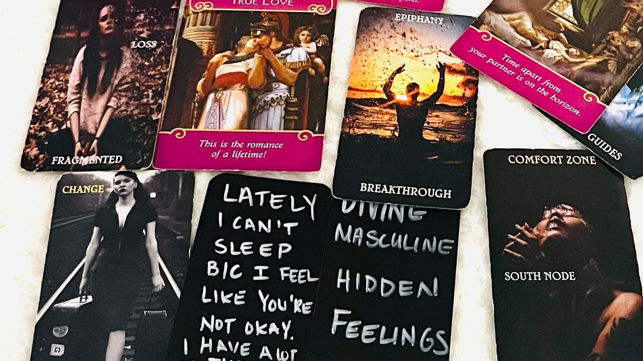 The Masculine feels tense restless and tired. His love for you is deepening, perhaps too quickly.