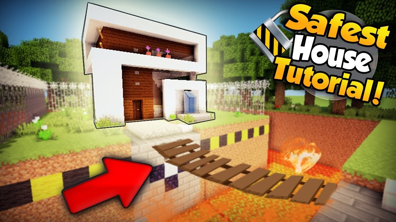 Minecraft Safest Modern Redstone House Tutorial How To Build A House In Minecraft Youtube