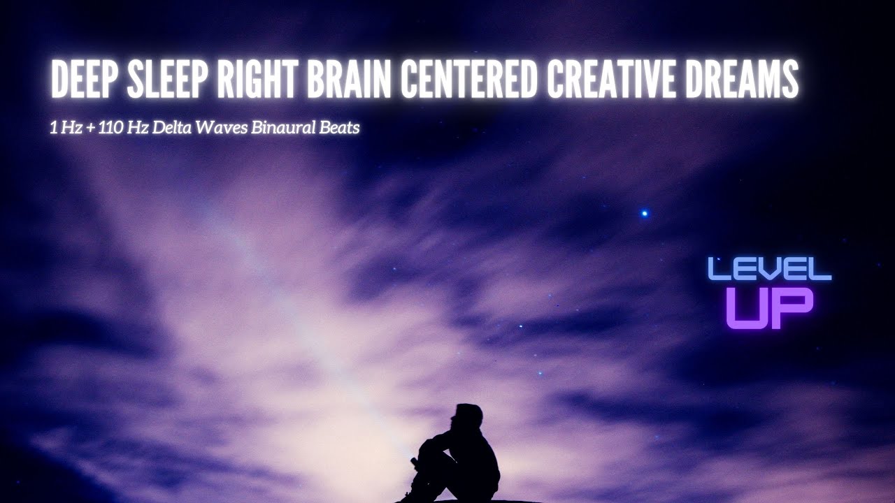 1 Hz + 110 Hz Delta Waves for Deep Sleep Right Brain Centered Creative Dreams