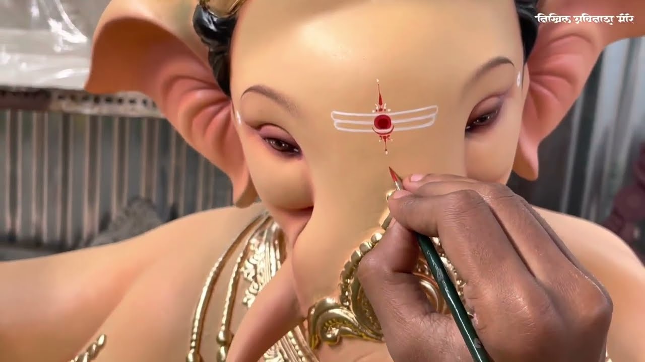 गणपतीच्या डोळ्यांची आखणी कशी करतात ? । किरण मांजरेकर आर्टस् पेण । Kiran Manjrekar Arts 2022 |