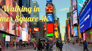 Walking Through Times Square NYC – The Heart of New York City in 4K