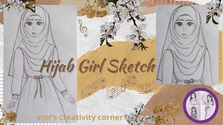 “Beautiful Hijabi Girl Drawing ✨ | Easy Aesthetic Pencil Sketch” screenshot 3
