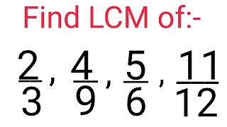 LCM of Fractions