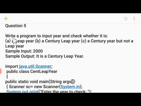 century leap year program in java