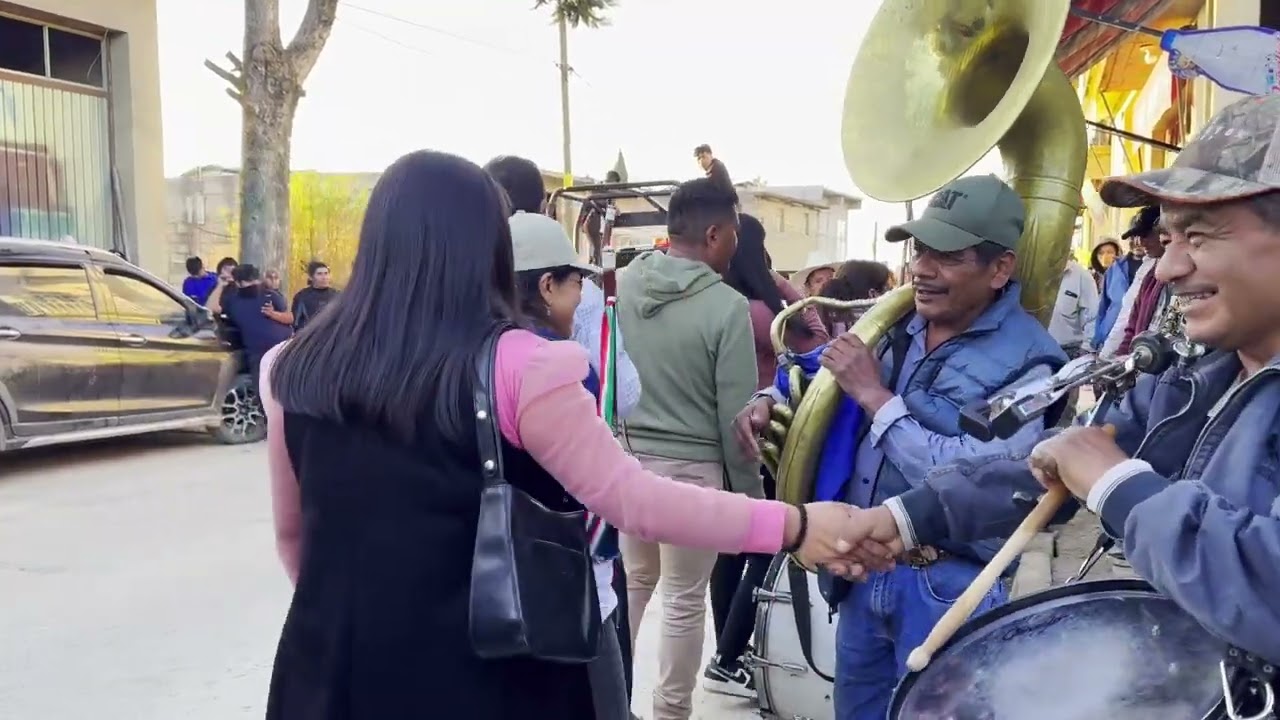 Recibimiento de Bandas en la Fiesta Patronal de San Martín Peras Oaxaca.