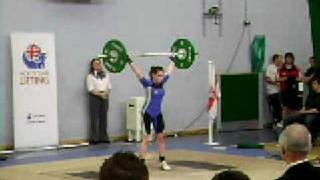 Hannah Powell GREAT SNATCH! 40 kg @ 44 kg bodyweight
