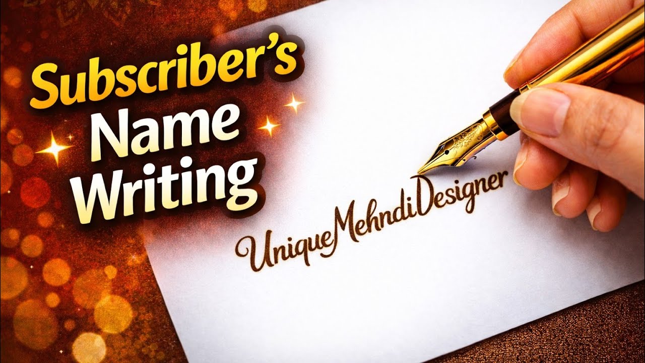 Fastest Calligraphy Name LIVE 🔥 Real Time Writing