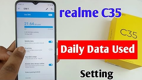 realme c 35 daily data used setting / realme c 35 me daily data use Kaise dekhe / realme c35 data