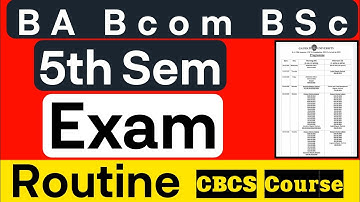 BA Bcom BSc 5th Sem Exam Routine/Programme Guwahati University | GU Exam Routine