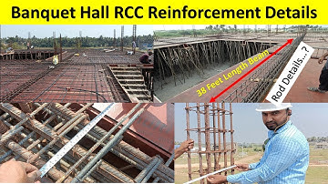 RCC Reinforcement Details | 38 Feet Span Beam Size Column Size With Rod Details | Lapping Zone |