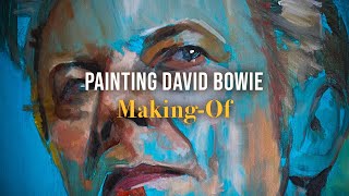 How I painted my 90x120 cm David Bowie Oil Portrait