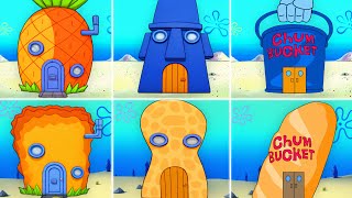 ALL Spongebob Houses Vs Gegagedigedagedago cartoon Animation