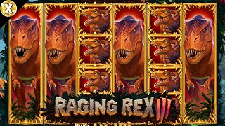 EPIC Big WIN New Online Slot 💥 Raging Rex 3 💥 Play’n GO (Casino Supplier)