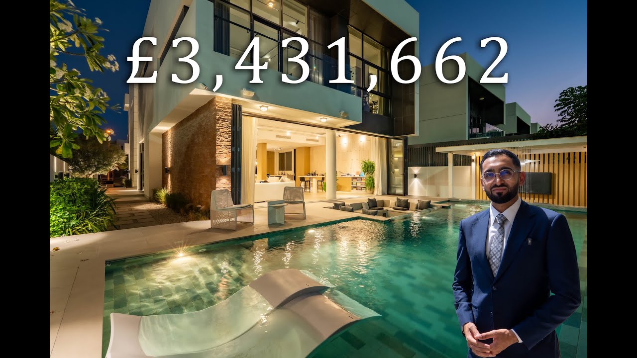 Экскурсия по роскошной вилле в Дубае на поле для гольфа | Частный оздоровительный центр с сауной ...