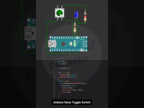 Arduino Nano Toggle Switch Using Push Button and LED