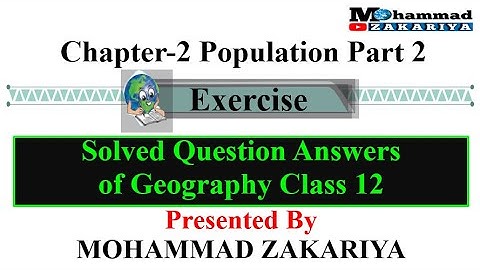 Solved Geography Class 12 Exercise Question Answers of Chapter 2 Population Part 2 Maharashtra Board