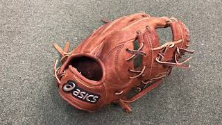 川越市 野球専門店 アシックス 少年軟式グラブ 修理前