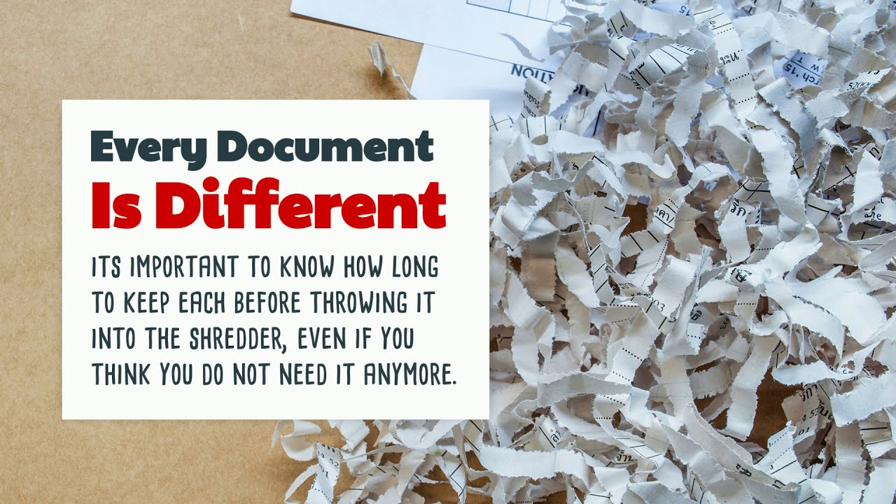 How Long to Keep Documents and What to Shred YouTube