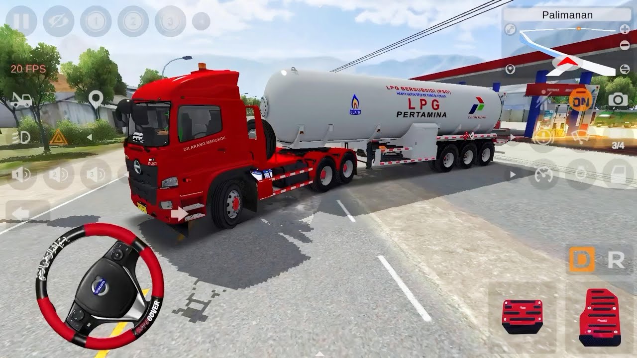 Game Mobil Truk Trailer Tangki LPG Pertamina Mengisi Bahan Bakar l Bus Simulator Indonesia