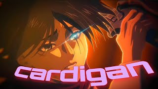 Cardigan | Eren and Mikasa - Attack on Titan • Erens death•  (AMV/EDIT) 4k