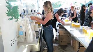 Pouring beer from trailer