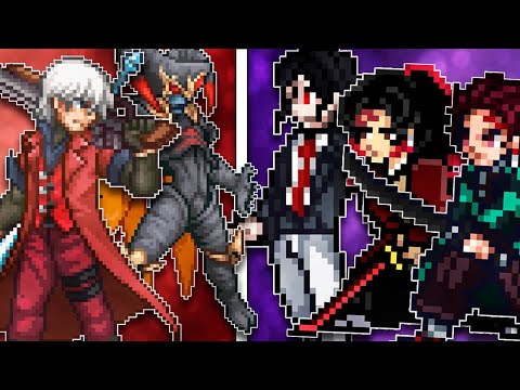 DANTE (DEVIL MAY CRAY) CONTRA OS MAIS FORTES DO UNIVERSO DE DEMON SLAYER NO MUGEN!!