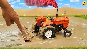 diy mini tractor can plough real mud! | smart farming in action @MiniTractor100