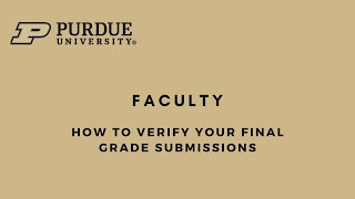 Faculty- How to confirm final grade submission