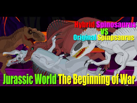 Hybrid Spinosaurus vs Original Spinosaurus / jurassic World : The beginning of the war