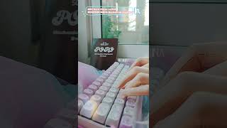 HMX Poro linear switch review 🩷 I luv this sound #keyboard #hmx #mechanicalkeyboard