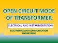 Open Circuit Model of Transformer [ECE]