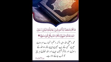 سورۃ الاحزاب آیت نمبر 40 تلاوت قرآن کریم سعد ایوب #تلاوات #قرآن #سعد