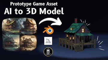 AI Art to 3D Full Modelling - Swamp Shack Prototype Game Asset #3d #blender #3dart #3dprinting