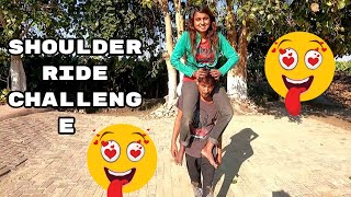 shoulder ride challenge shoulder sitting challenge lift and carry zoya bhatti vs wajid