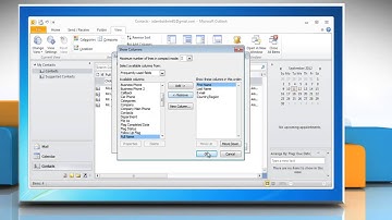 Export Microsoft® Outlook 2010 Contacts to Excel manually