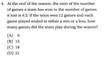 SAT Prep Problem Solving & Data Analysis 4-2 Tune-Up Exercises Q4