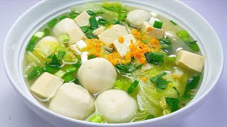 TAHU DIMASAK GINI TERNYATA ENAK BANGET LOH ‼️ RESEP SUP TAHU BAKSO IKAN.