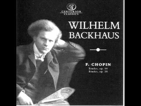 Wilhelm Backhaus plays Chopin Etudes Op.10