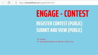 CLOUDSOFTWARE.CA ENGAGE PITCH