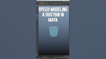 Speed Modeling a Dustbin in Maya | Quick Timelapse  #mayamodeling #mayaforbeginners