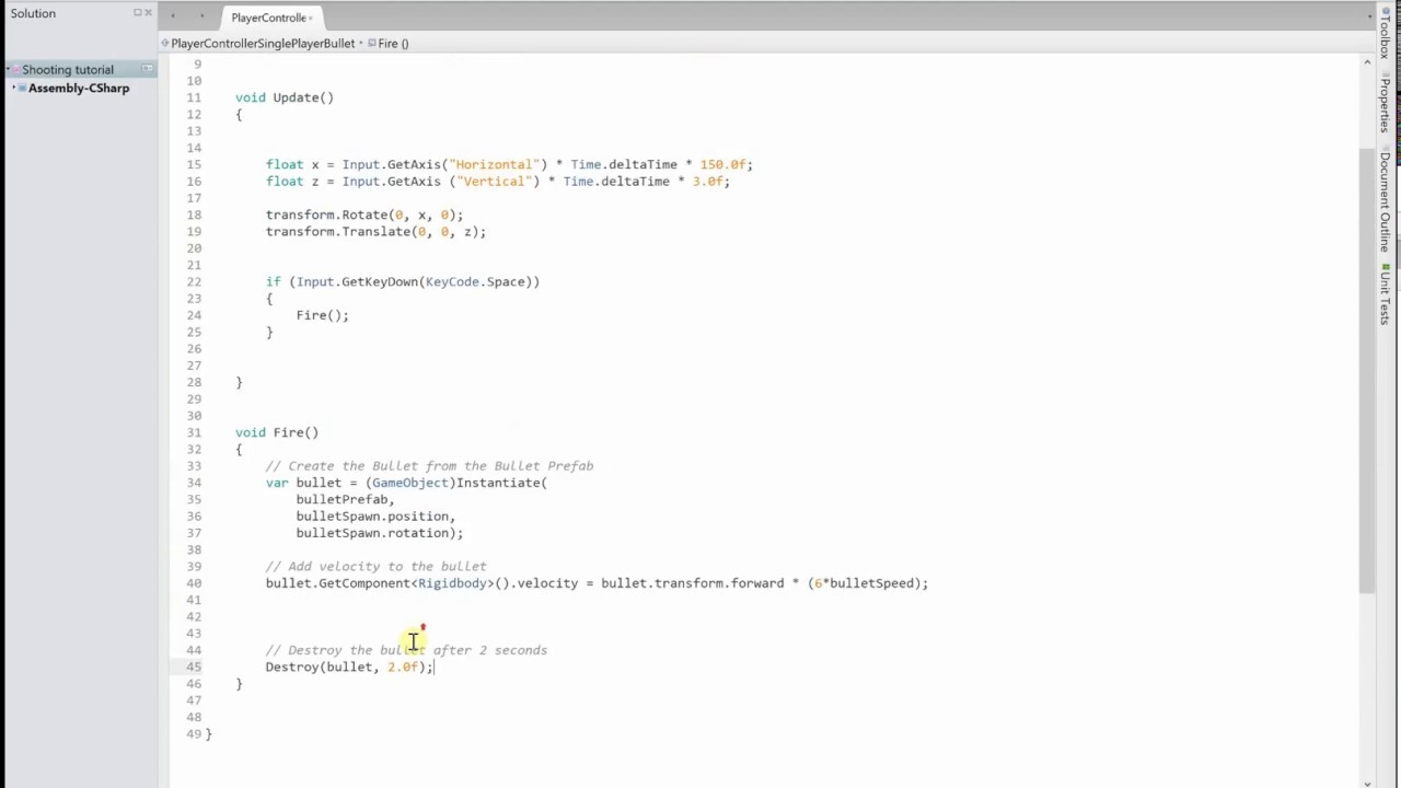 Unity Single Player and Shooting 2 - YouTube