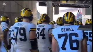 Michigan entrance against Ohio State/Wolverines walk out to "The Beast" from Sicario