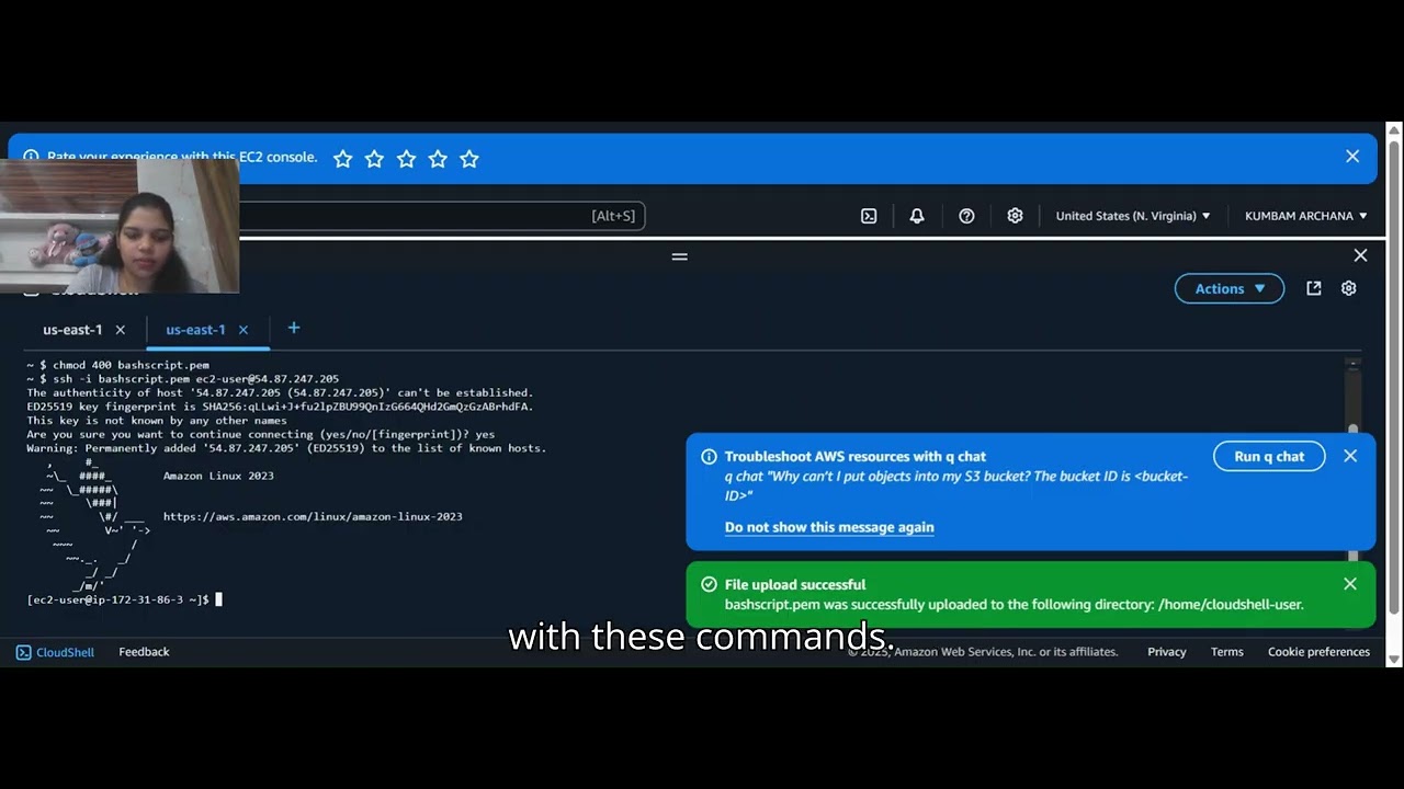 Bash Script to Upload and Retrieve Data from S3 on EC2. - YouTube