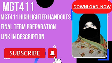 MGT411 Highlighted Handouts Final Term Preparation