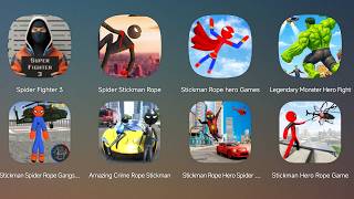 Spider Fighter 3,Spider Stickman,Legendary Hulk Hero,Stick Spider,Amazing Rope Stickman,StickmanHero screenshot 4