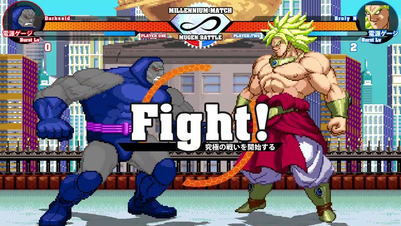 Darkseid vs broly mugen battle
