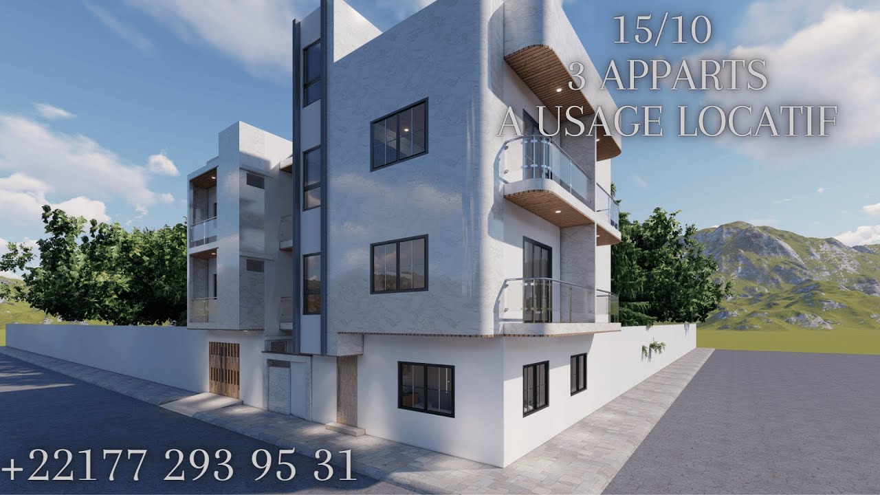 plan-maison-de-150m2-15x10-angle-ii-dakar-s-n-gal-ii-youtube