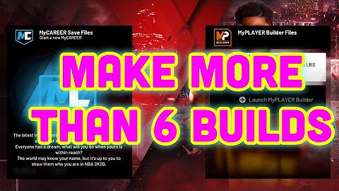 2K20 HOW TO MAKE MORE THAN 6 BUILDS!!!