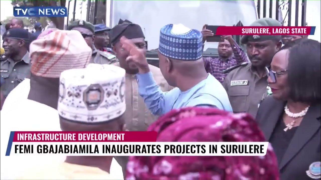 WATCH: Chief Of Staff To President, Femi Gbajabiamila Inaugurates Projects In Surulere